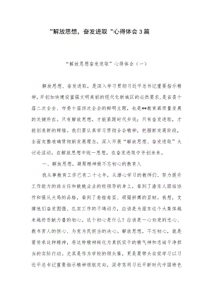 “解放思想奋发进取”大讨论活动学习心得体会3篇.docx