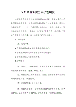 XX镇卫生院分级护理制度.docx