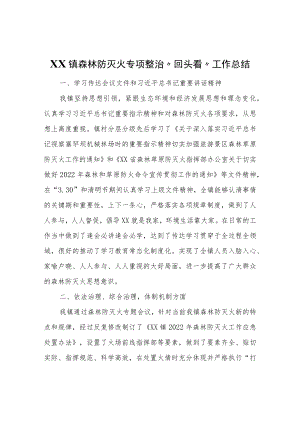 XX镇森林防灭火专项整治“回头看”工作总结.docx