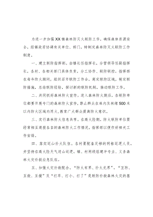 XX镇森林防灭火联防制度.docx