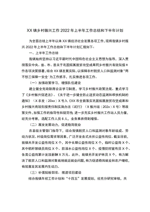 乡村振兴工作2022上半工作总结和下半计划.docx
