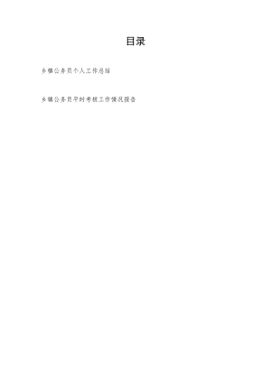 乡镇公务员个人工作总结和平时考核工作情况报告.docx