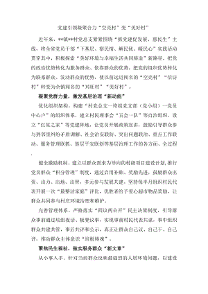 党建引领作用发挥经验交流材料.docx