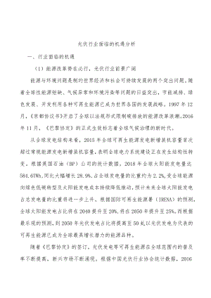光伏行业面临的机遇分析.docx