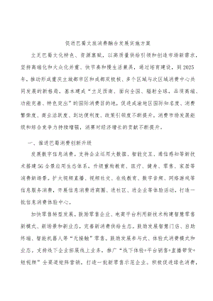 促进巴蜀文旅消费融合发展实施方案.docx