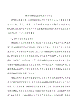 健全冷链物流监管机制行动计划.docx