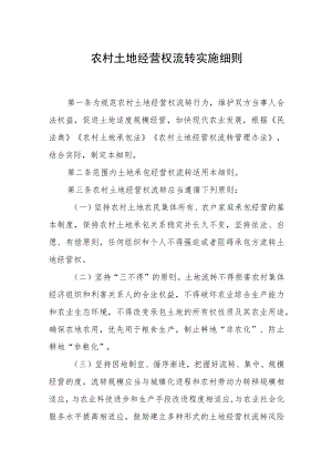 农村土地经营权流转实施细则.docx