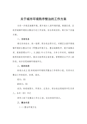 关于城市环境秩序整治的工作方案.docx