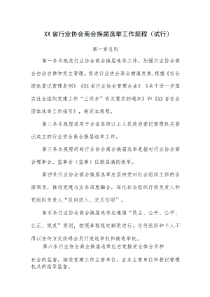《XX省行业协会商会换届选举工作规程（试行）》全文及解读.docx