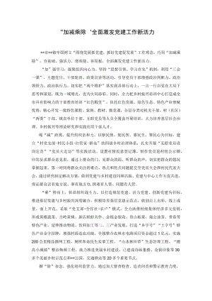 【经验总结】“加减乘除”全面激发党建工作新活力.docx