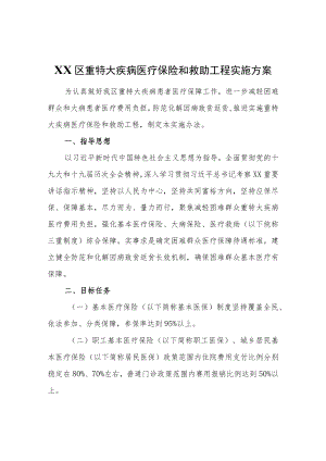 XX区重特大疾病医疗保险和救助工程实施方案.docx