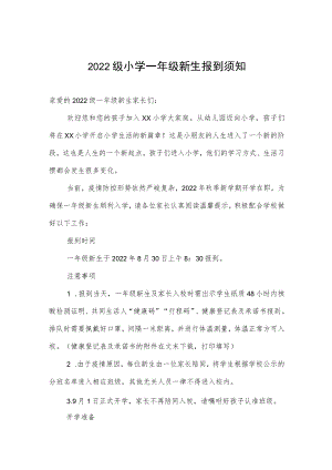 2022级小学一级新生报到须知.docx
