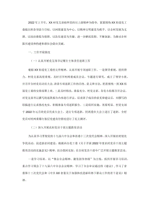 2022村党支部半工作总结.docx