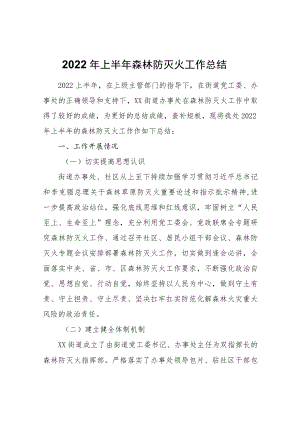 2022上半森林防灭火工作总结.docx