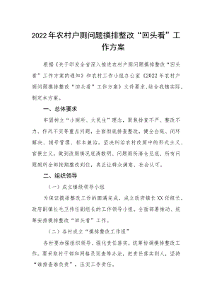2022农村户厕问题摸排整改“回头看”工作方案.docx