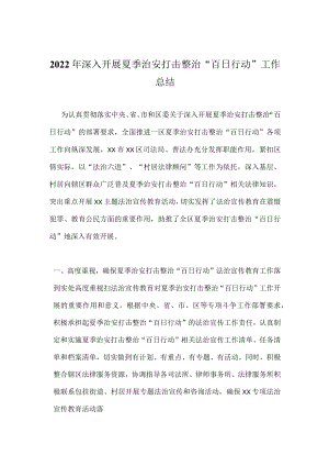 2022夏季治安打击整治“百日行动”工作情况总结 共六篇.docx