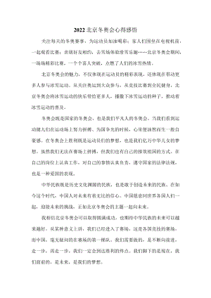 2022北京冬奥会心得感悟二.docx