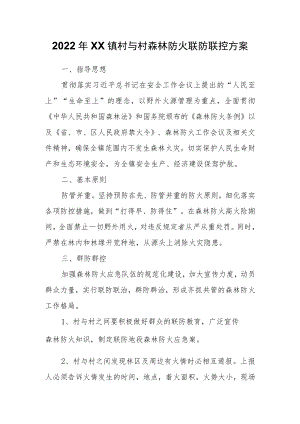 2022XX镇村与村森林防火联防联控.docx