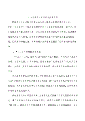 大力发展农村互助养老实施方案.docx