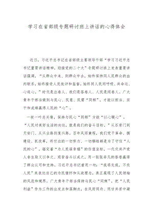 学习在省部级专题研讨班上讲话的心得体会.docx
