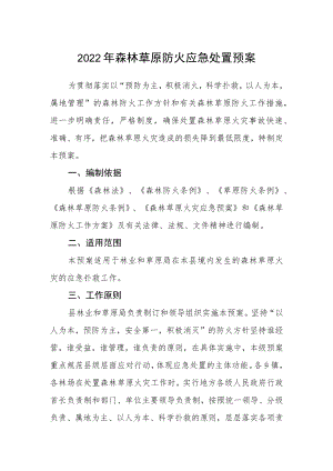 2022森林草原防火应急处置预案.docx
