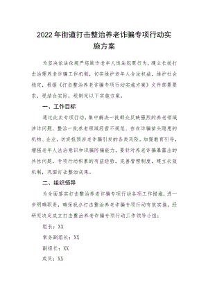 2022街道打击整治养老诈骗专项行动实施方案.docx