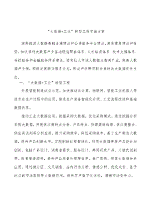 “大数据+工业”转型工程实施方案.docx