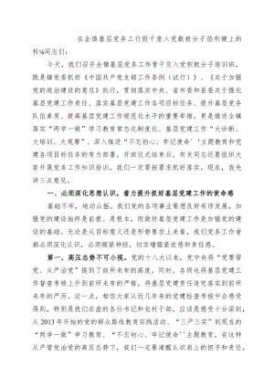 在全镇基层党务工作骨干及入党积极分子培训班上的讲话.docx