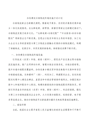 加快建设冷链物流终端设施行动计划.docx