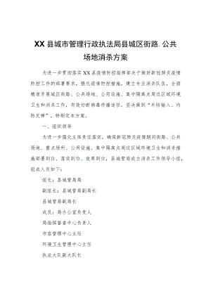 XX县城市管理行政执法局县城区街路、公共场地消杀方案.docx