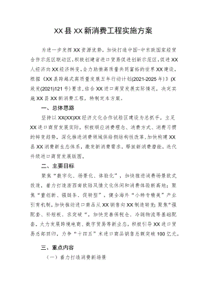 XX县XX新消费工程实施方案.docx