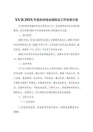 XX镇2021年度松材线虫病除治工作实施方案.docx