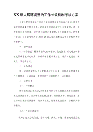 XX镇人居环境整治工作长效机制考核方案.docx