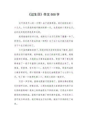 《过生日》作文500字.docx