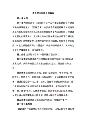 中医院医疗联合体章程.docx