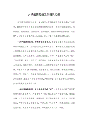 乡镇、村疫情防控工作情况汇报2篇.docx