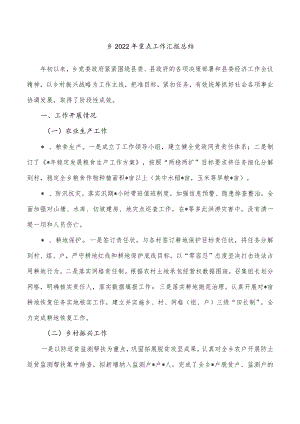 乡2022重点工作汇报总结.docx