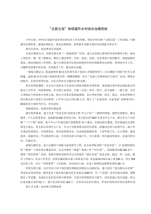 乡村综合治理经验交流材料.docx