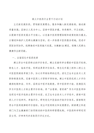 做大中医药行业骨干行动计划.docx