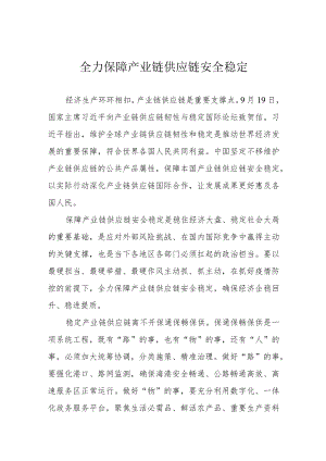 全力保障产业链供应链安全稳定.docx