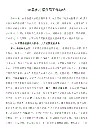 县乡村振兴局工作总结.docx