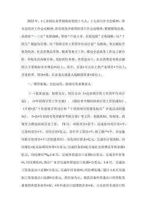 县工业园招商引资工作四年行动计划情况汇报.docx
