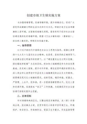 创建市级卫生镇实施方案.docx
