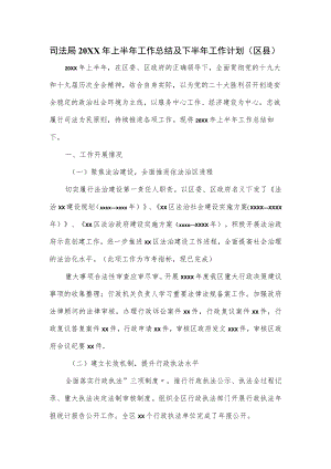 司法局2022年上半年工作总结及下半年工作计划.docx