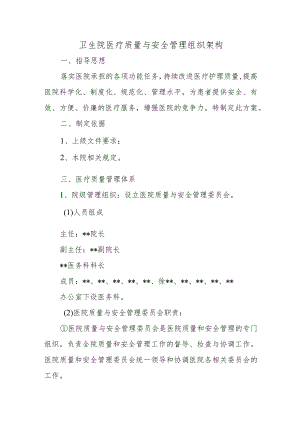 卫生院医疗质量与安全管理组织架构.docx