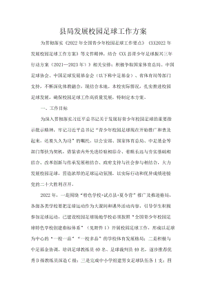 县局发展校园足球工作方案.docx