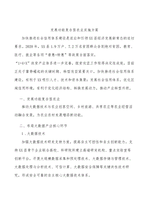 发展功能复合型农业实施方案.docx