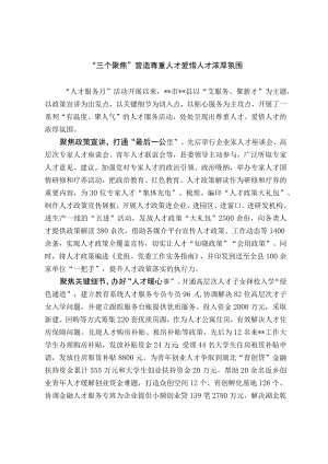 人才工作经验交流材料.docx