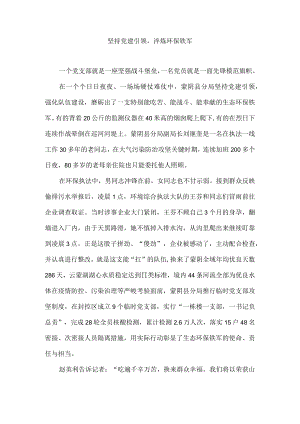 坚持党建引领淬炼环保铁军.docx