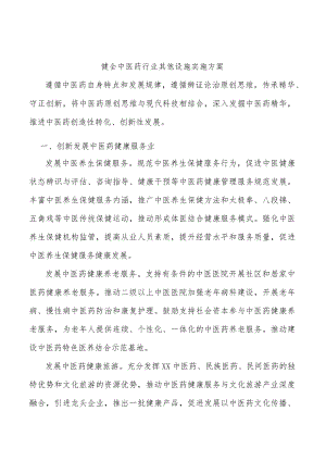 健全中医药行业其他设施实施方案.docx